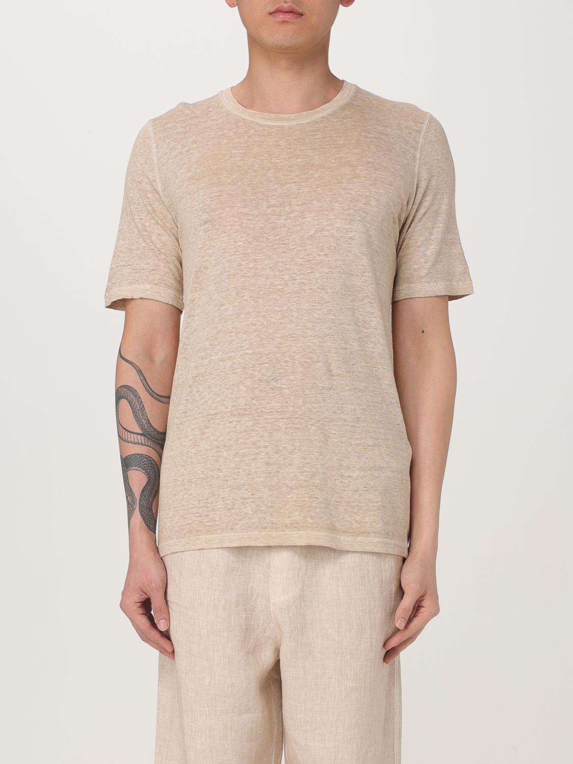 Tシャツ・カットソー 120% LINO Men T-shirt Beige 32ALIM7186000E90832ALIM S00095