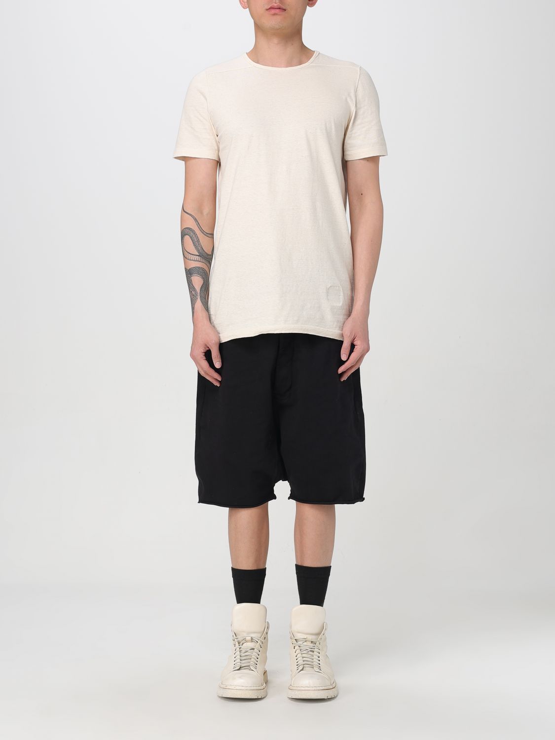 Tシャツ・カットソー Rick Owens DRKSHDW Men T-shirt Beige DU01E3250RNNP 21