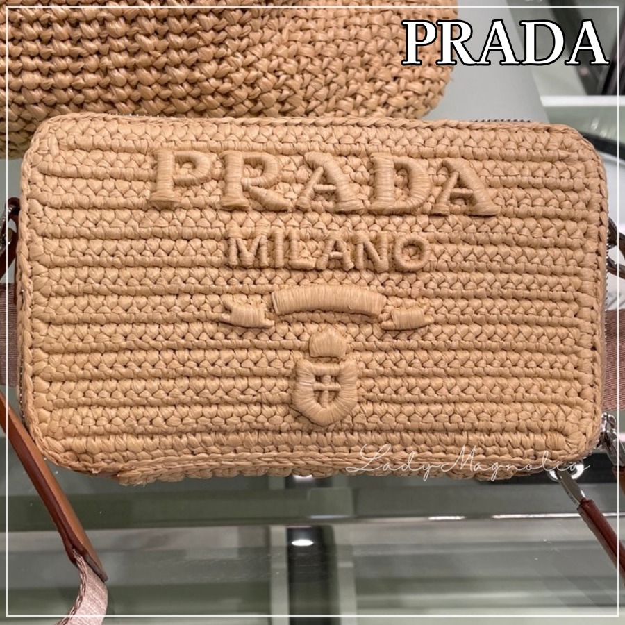 【PRADA】クロシェ ブリック バッグ ★ ロゴ かぎ編みデザイン