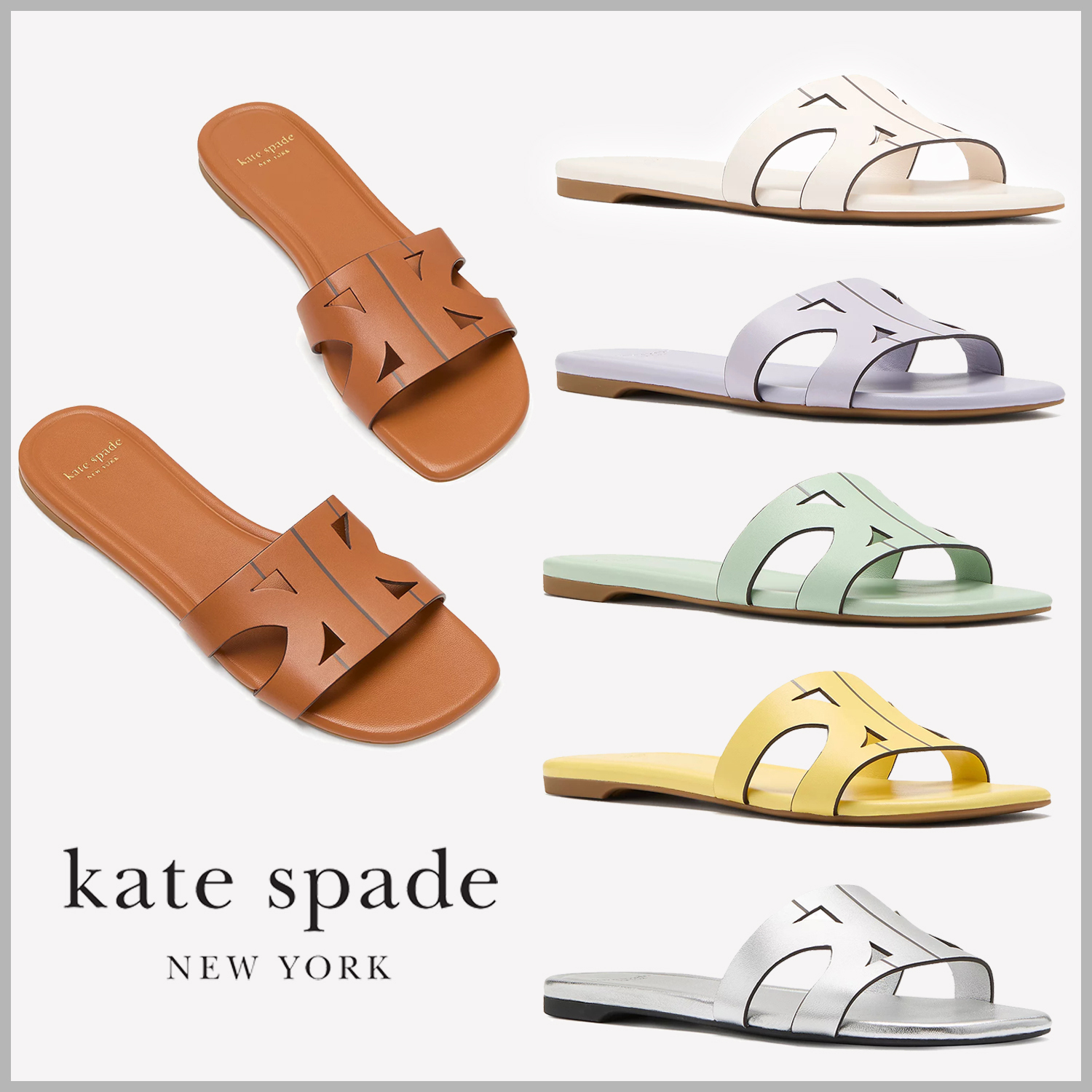 【Kate Spade】ダブル K スライド サンダル