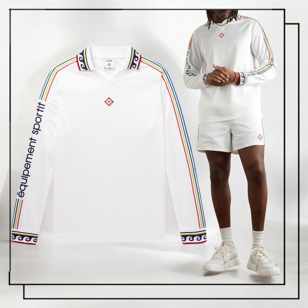 【国内発】CASABLANCA ジャカード モノグラム サッカー Tシャツ