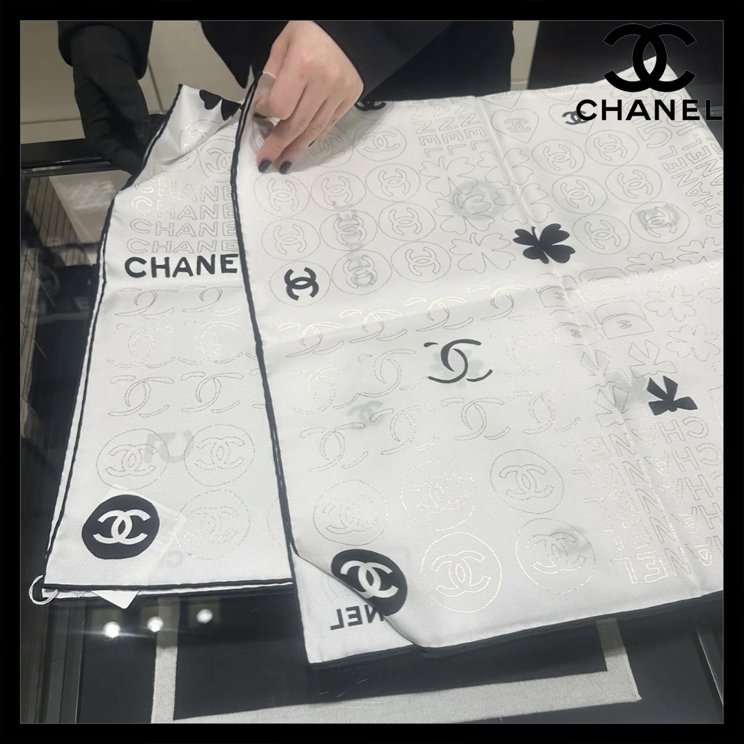 【色々使える♪】CHANEL CCマークスカーフ