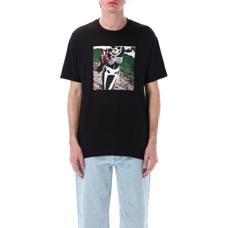 Tシャツ・カットソー PLEASURES SS25 SKELETON TSHIRT (P25SK017 BLACK)