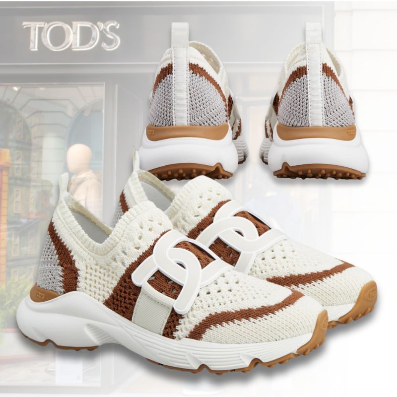 【感じるスタイルに】TOD'S Kate メッシュ スリッポンスニーカー