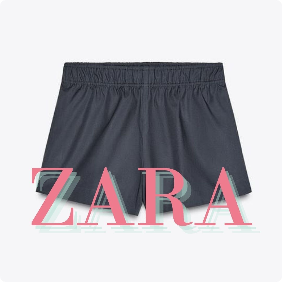 ZARA ポプリンショーツ 6929/424