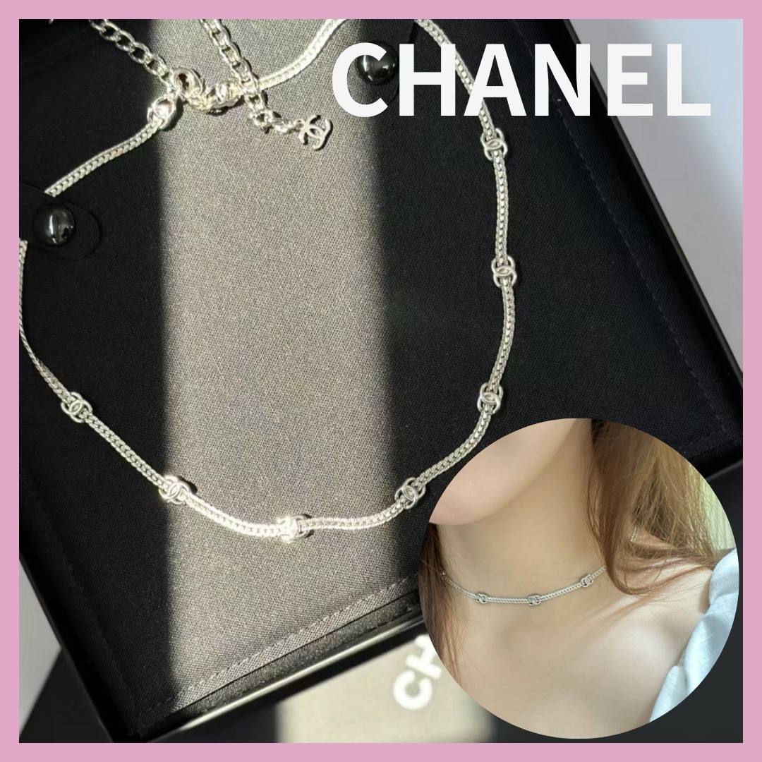 【シンプルで大人気 】CHANEL プチロゴ チョーカー ネックレス