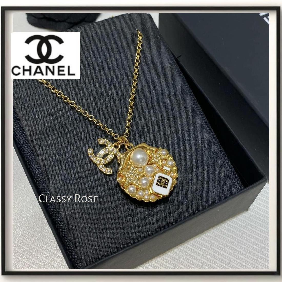 【首元お洒落に輝く★CHANEL】上品 可愛い シェルネックレス
