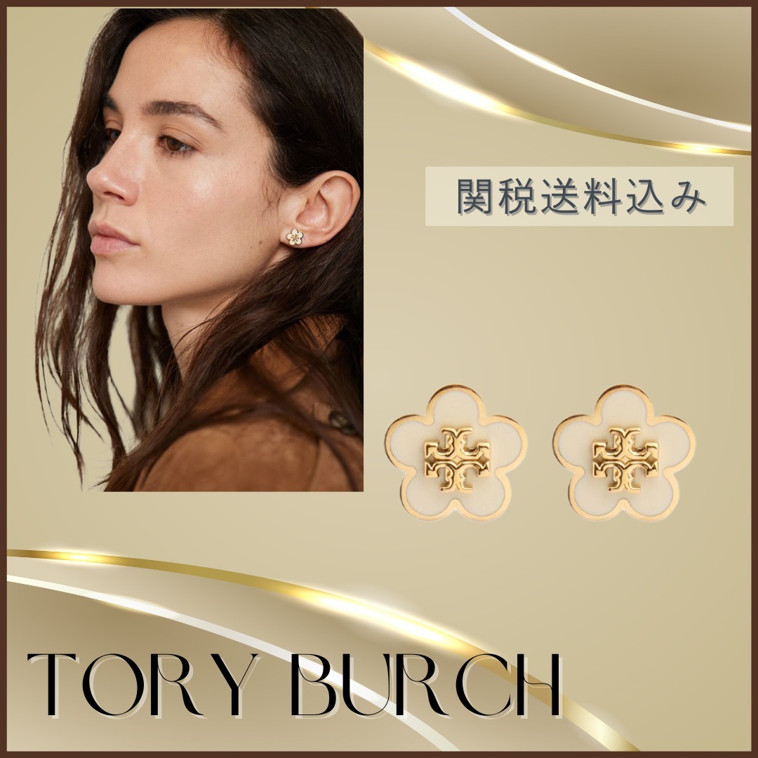Tory Burch【関税送料込&SALE価格】Kira エナメルスタッドピアス
