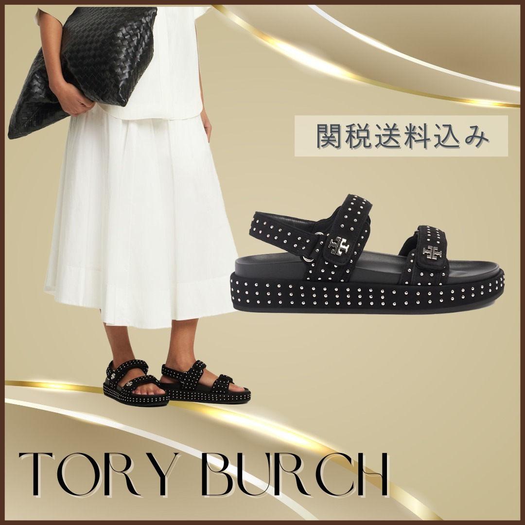 Tory Burch【関税送料込&SALE価格】スタッズスエードサンダル