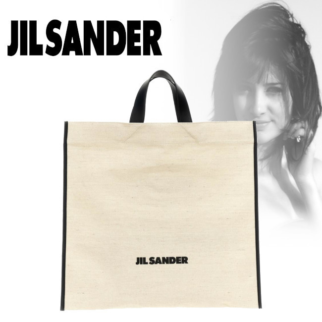 正規店買付【JIL SANDER】ボーダーブック トートバッグ