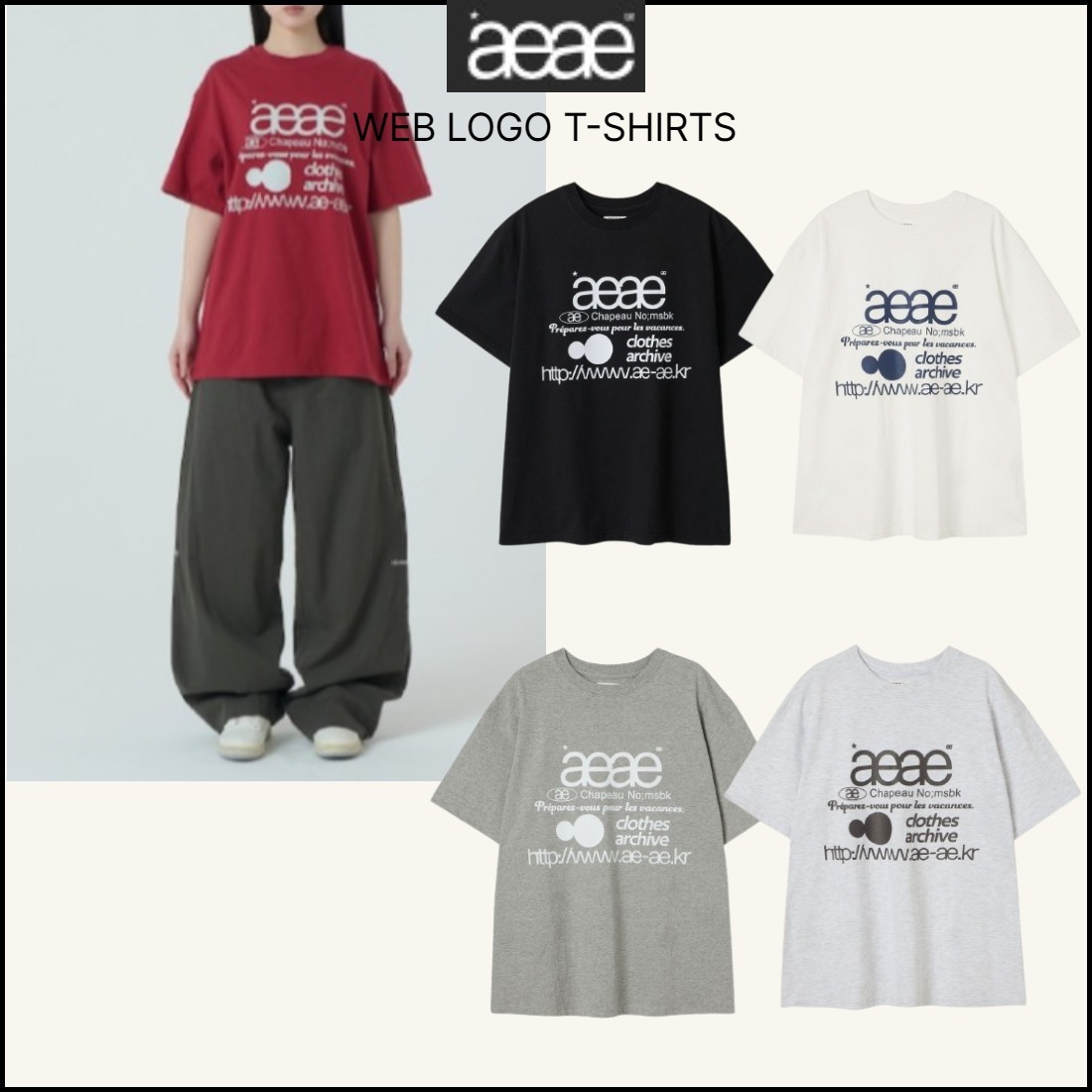 AEAE■WEB LOGO T-SHIRTS■送料込