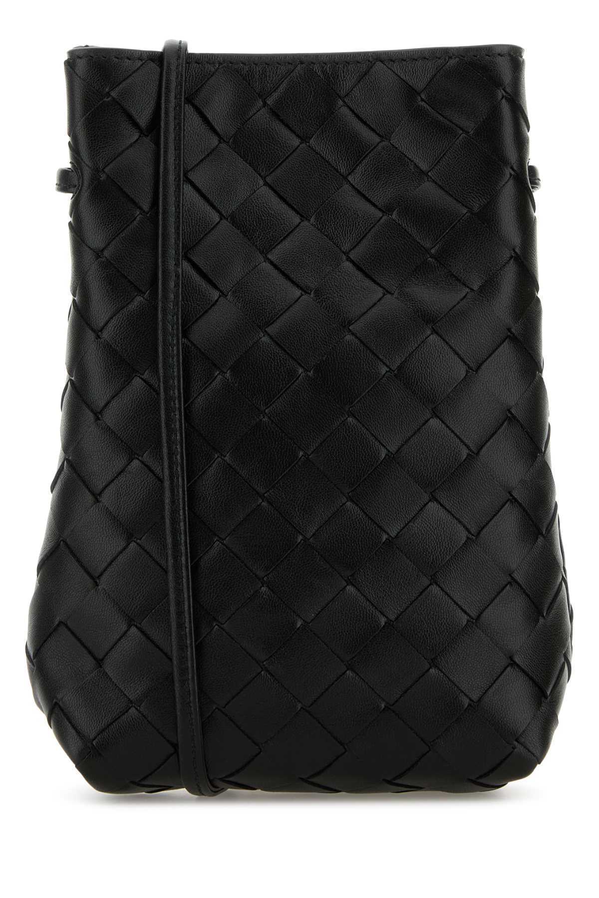 【関税&送料込】Bottega Veneta Black Leather Crossbody Bag
