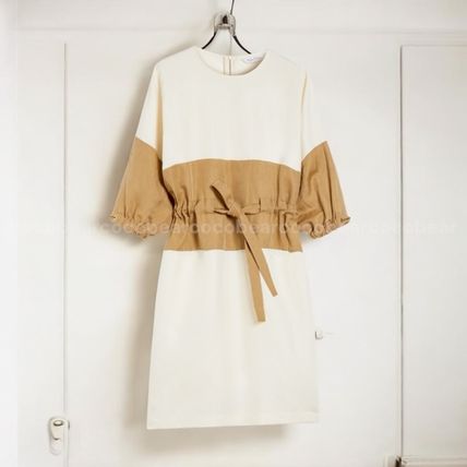MAX MARA●EULALIA コットン×シルク ミモレ丈 シャツワンピース MAX MARA○EULALIA コットン×シルク ミモレ丈 シャツワンピース