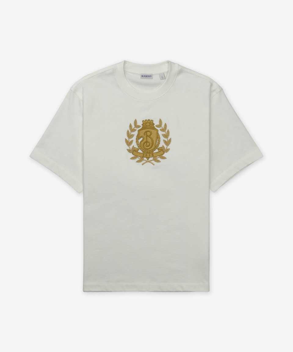 【関税込】 B クレスト 半袖 Tシャツ - チョーク