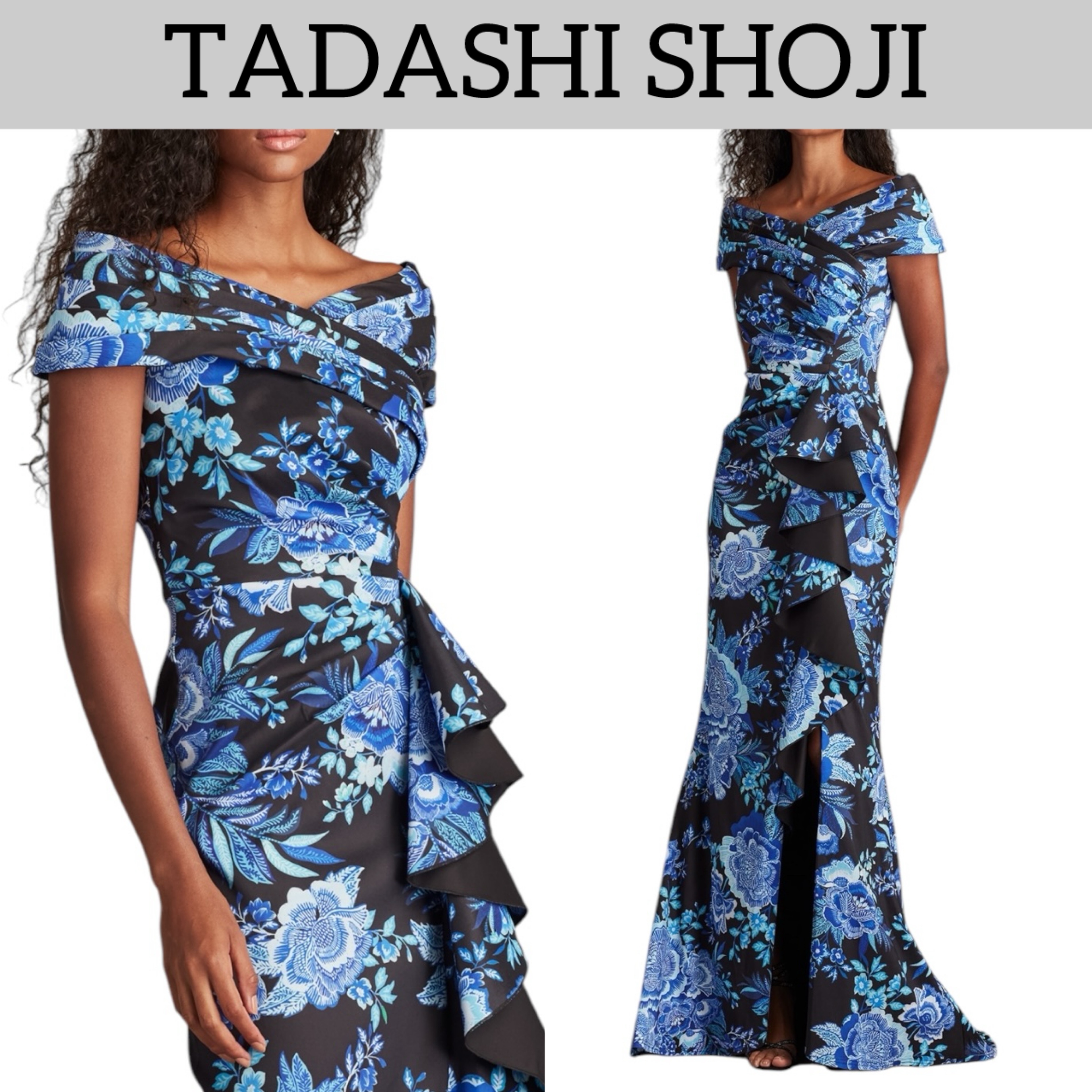 SALE！【TADASHI SHOJI】Leticia★フローラルドレスガウン