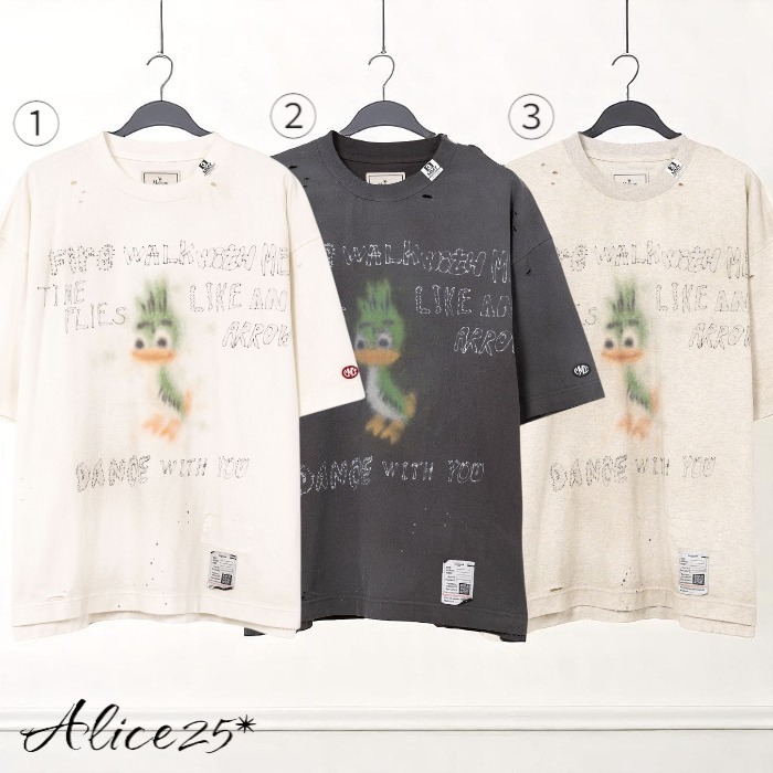 すぐ届く! [メゾンミハラヤスヒロ] レオンディストレスドTシャツ