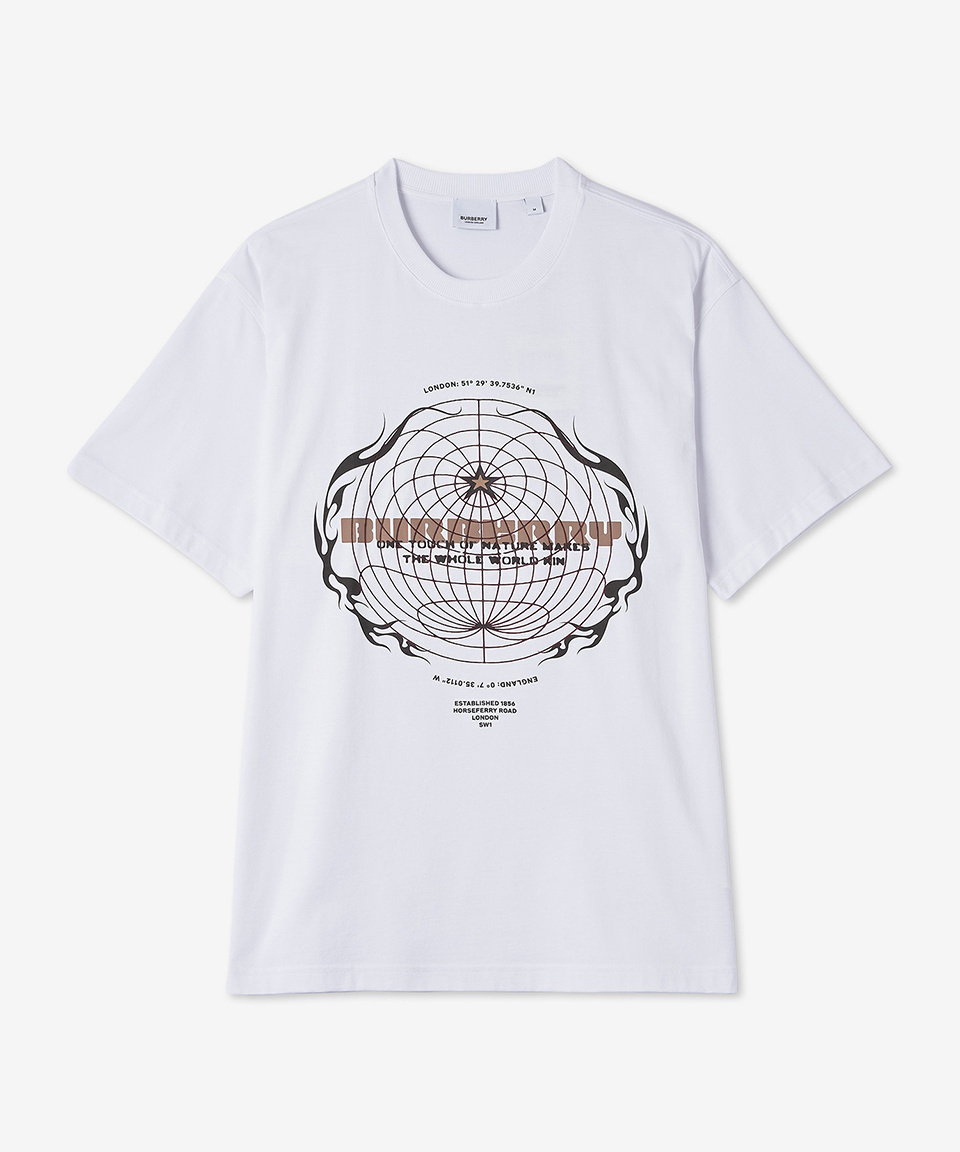 【関税込】 プリント 半袖 Tシャツ - ホワイト