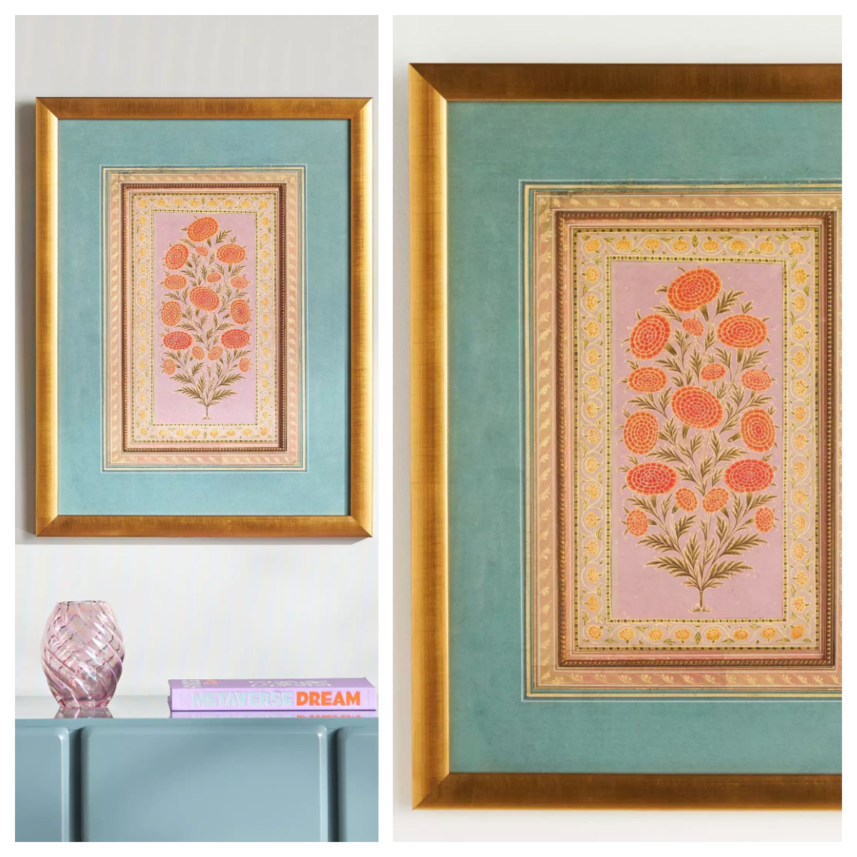 関税込*華やかなパステルカラーのお花*壁掛けアートパネル絵画