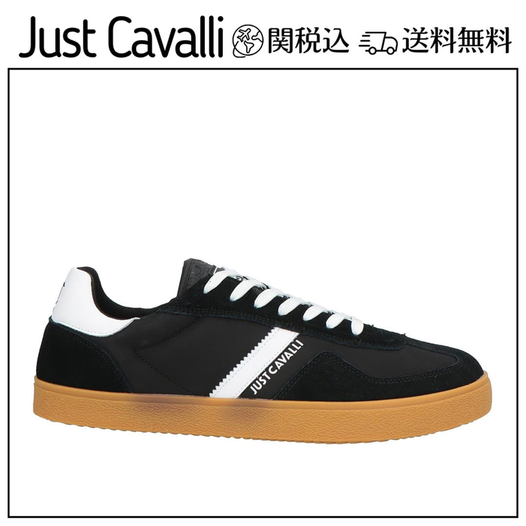 関税込み★送料無料【JUST CAVALLI】スニーカー ブランドロゴ