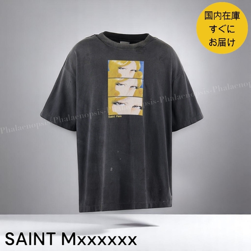 すぐ届く●SAINT Mxxxxxx●SAINT PAM コットン 半袖 Tシャツ