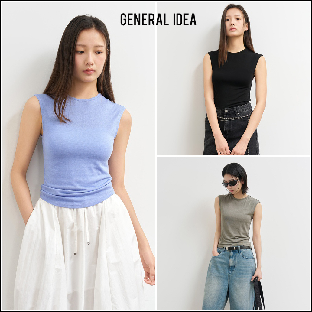 【GENERAL IDEA】Acetate Crew Neck Sleeveless ノースリーブ