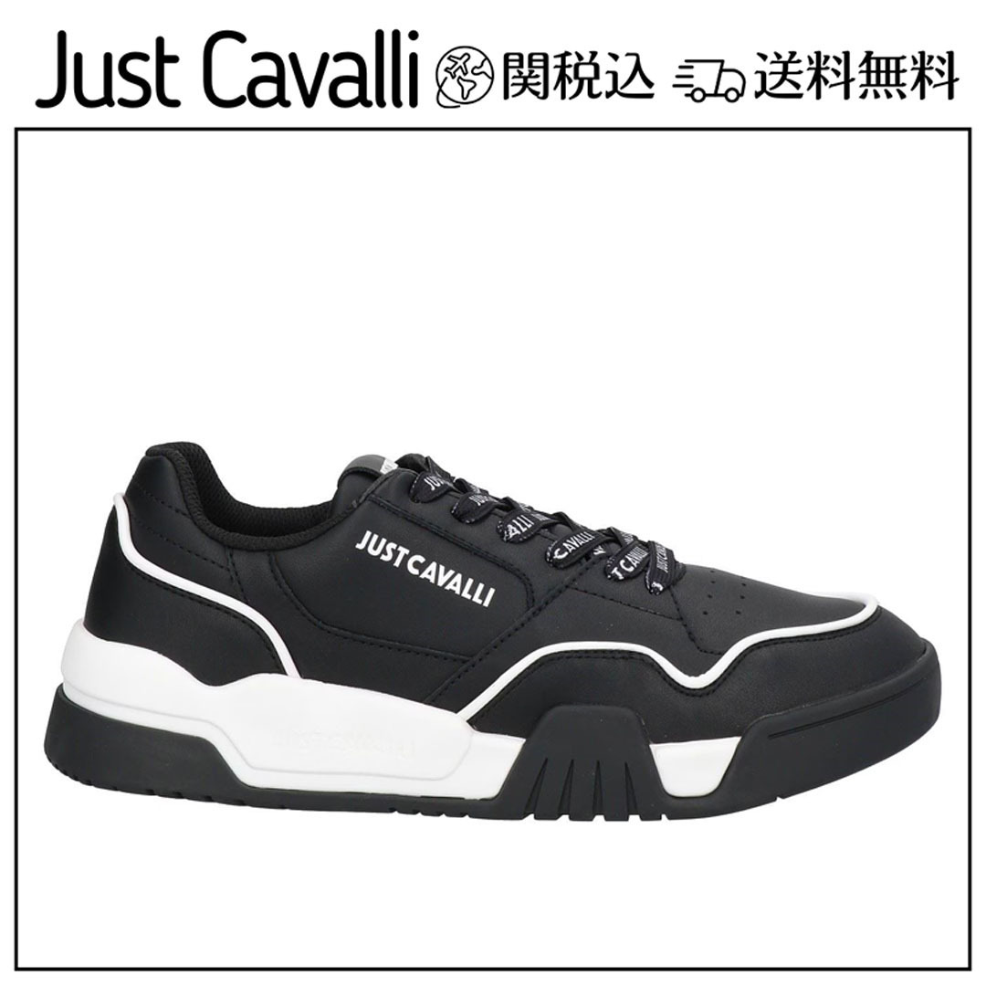 関税込み★送料無料【JUST CAVALLI】スニーカー ブランドロゴ