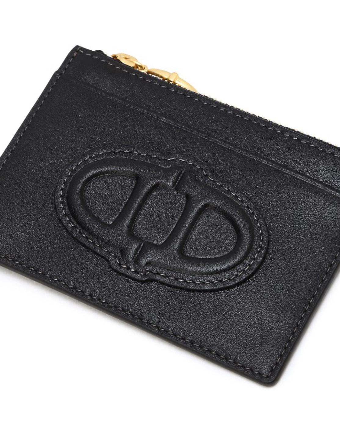 《韓国 athe》STAMP LEATHER ZIPPER CARD WALLET 2色 人気