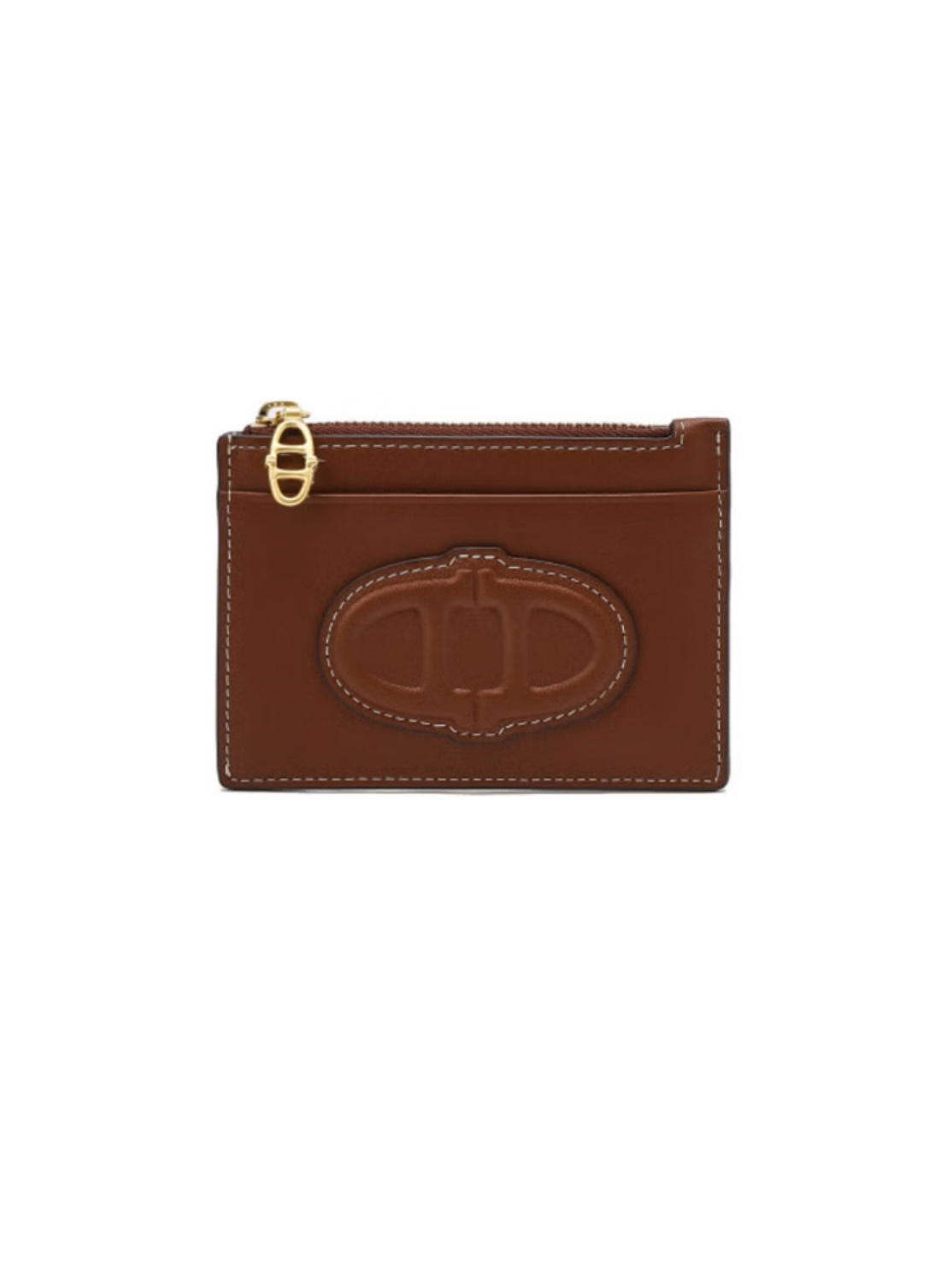 《韓国 athe》STAMP LEATHER ZIPPER CARD WALLET 2色 人気