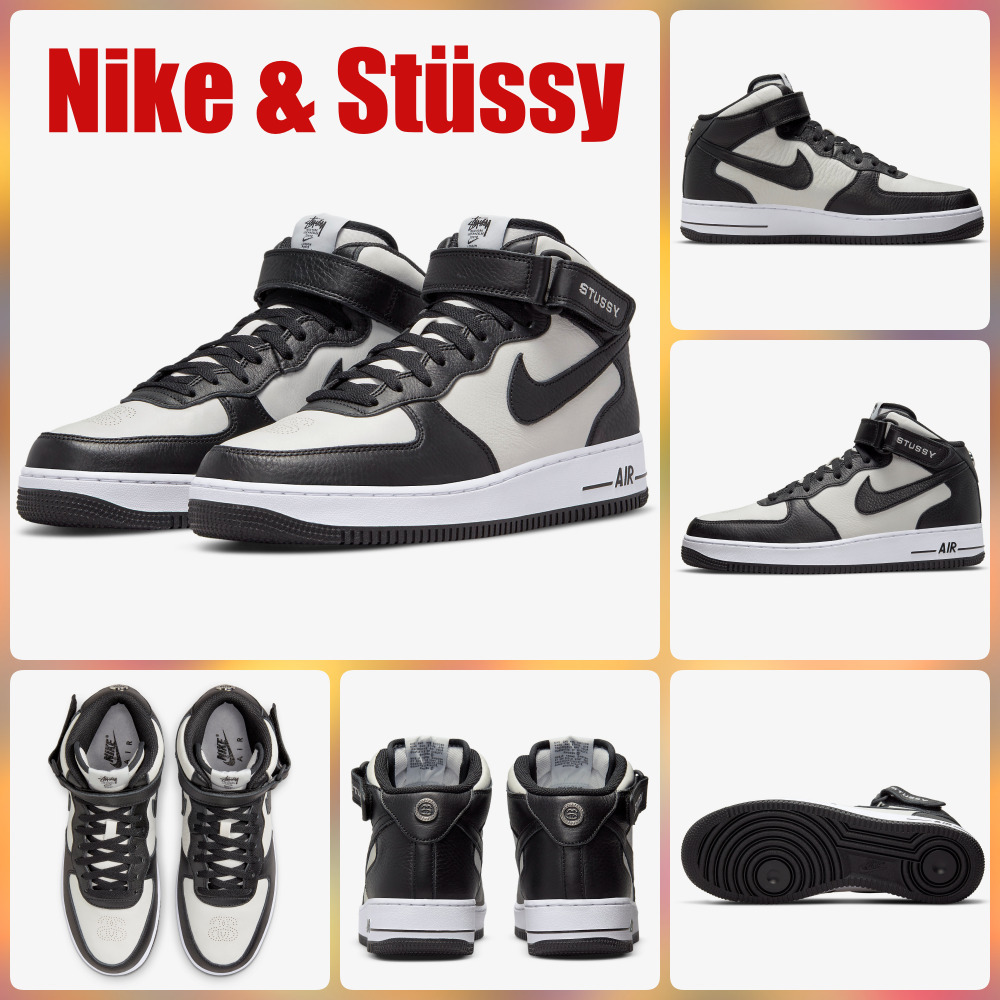 【Nike x Stussy】Air Force 1 '07 Mid SP Black◆DJ7840-002◆