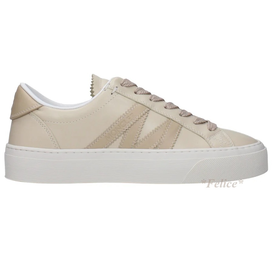 【Moncler】 Monaco Leather Trainers