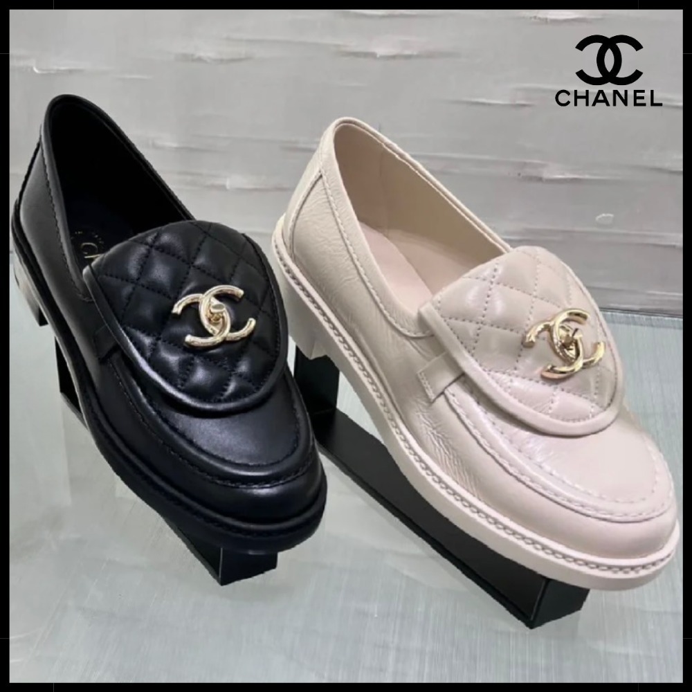 【優雅♪フォーマルにもマッチ】CHANEL ローファー CCロゴ