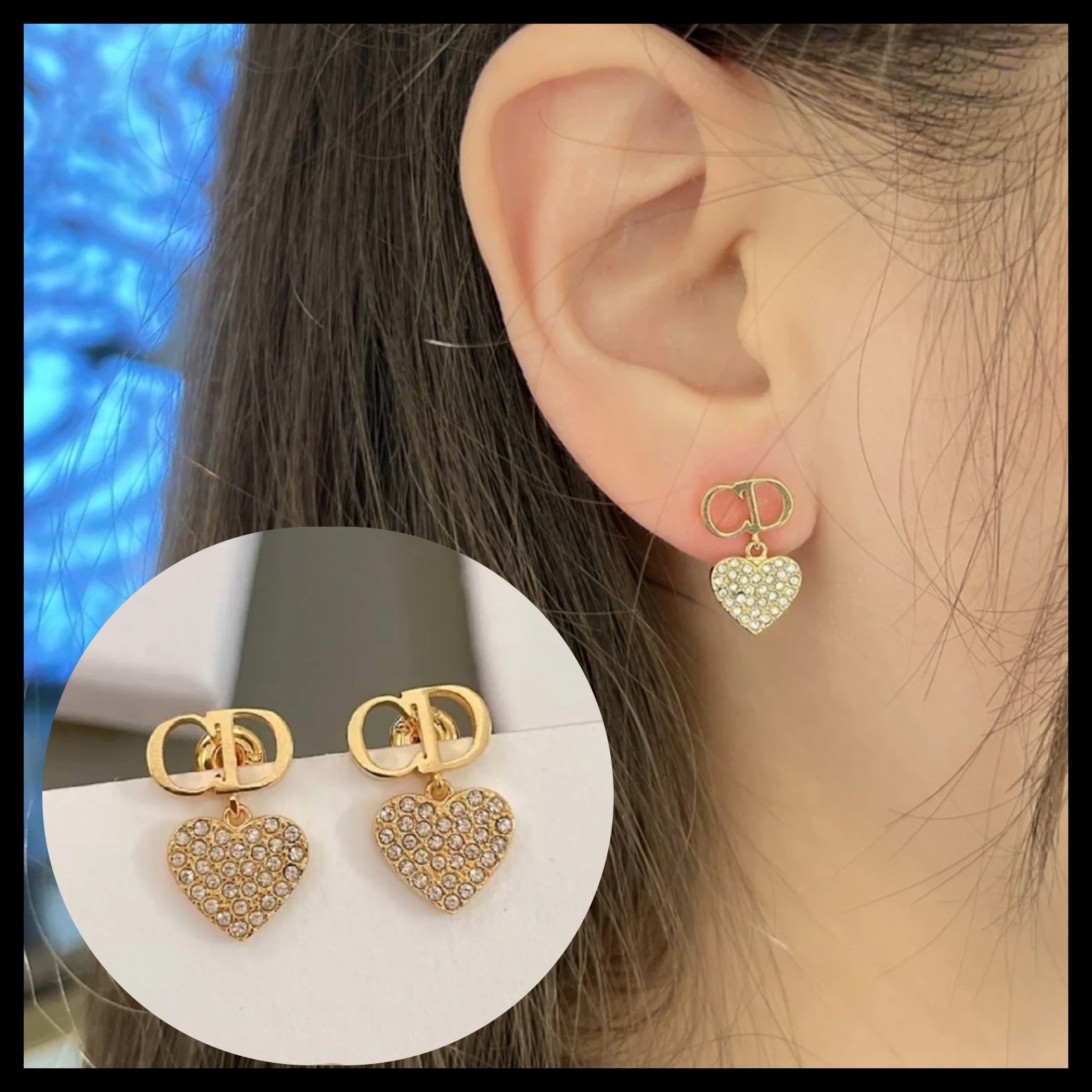 【ハートが可愛い♡】Dior★ Clair D Lune ピアス