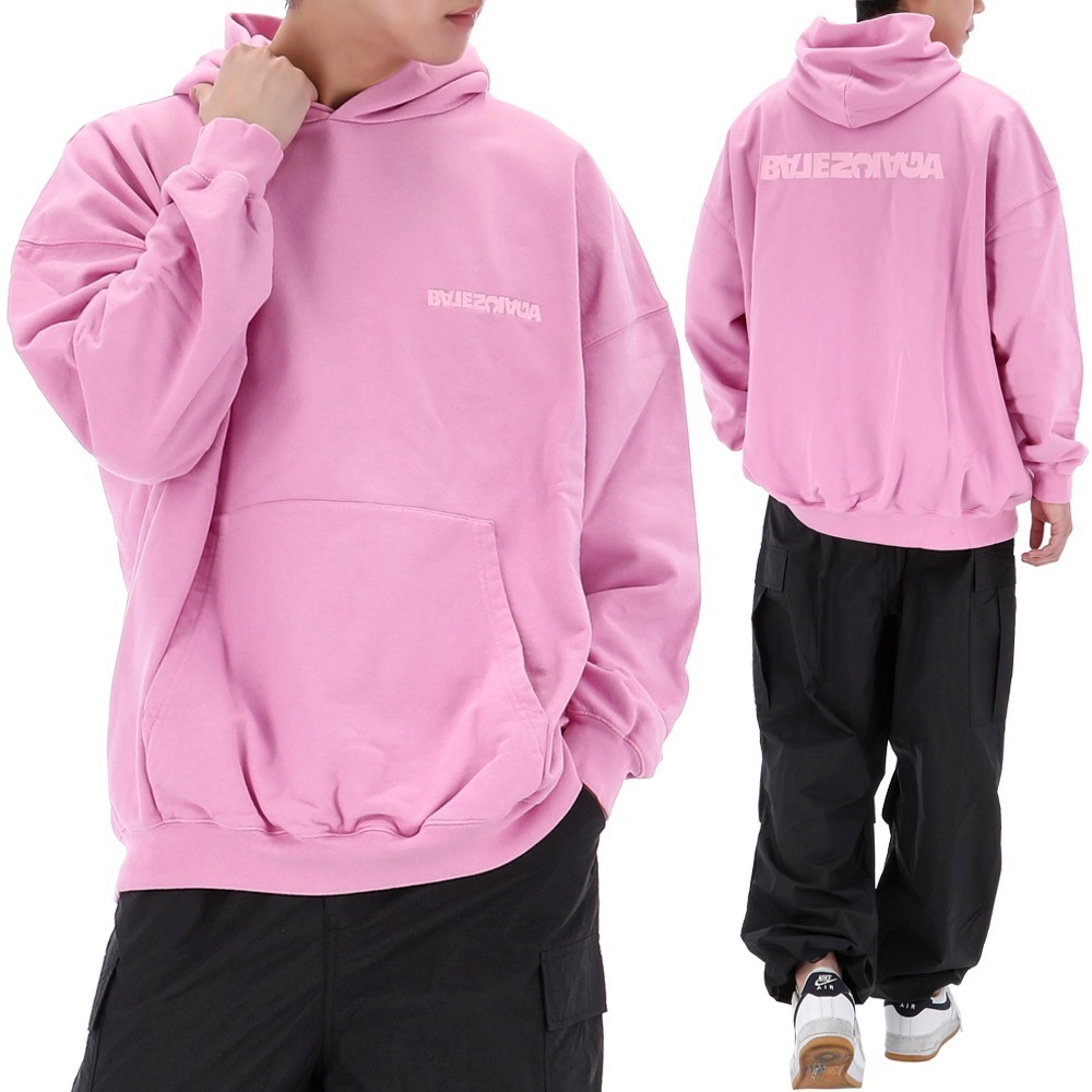 BALENCIAGA☆ロゴデザイン オーバーサイズ パーカー PINK