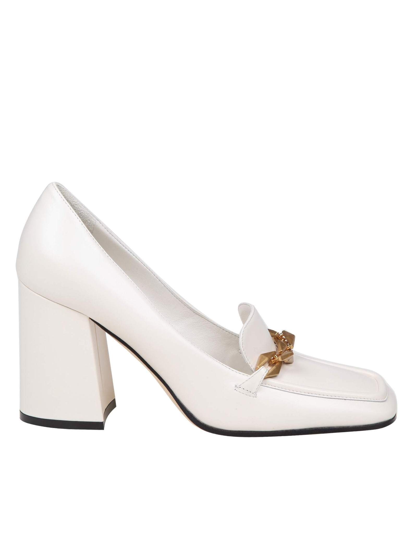 【送料&関税込】Jimmy Choo Cream White Leather Pump