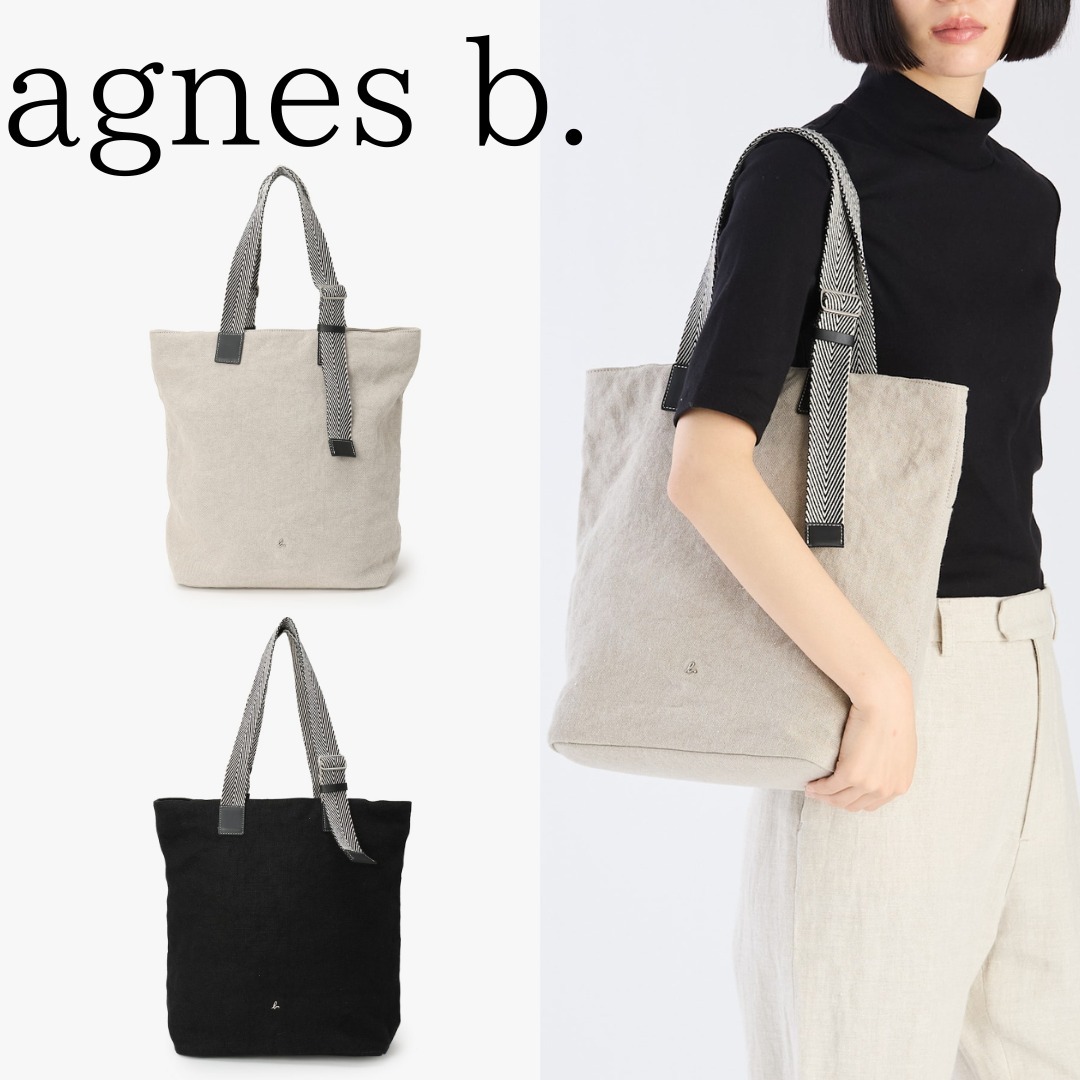 ■agnesb.■ワンウォッシュリネントートバッグ
