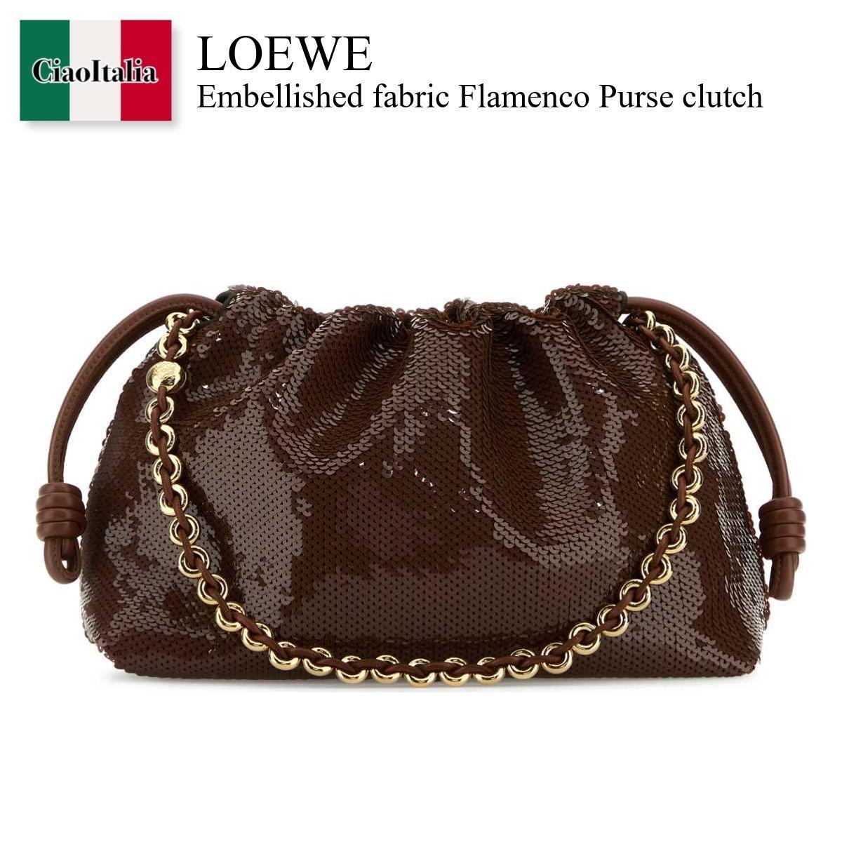 クラッチバッグ Loewe Embellished Fabric Flamenco Purse Clutch