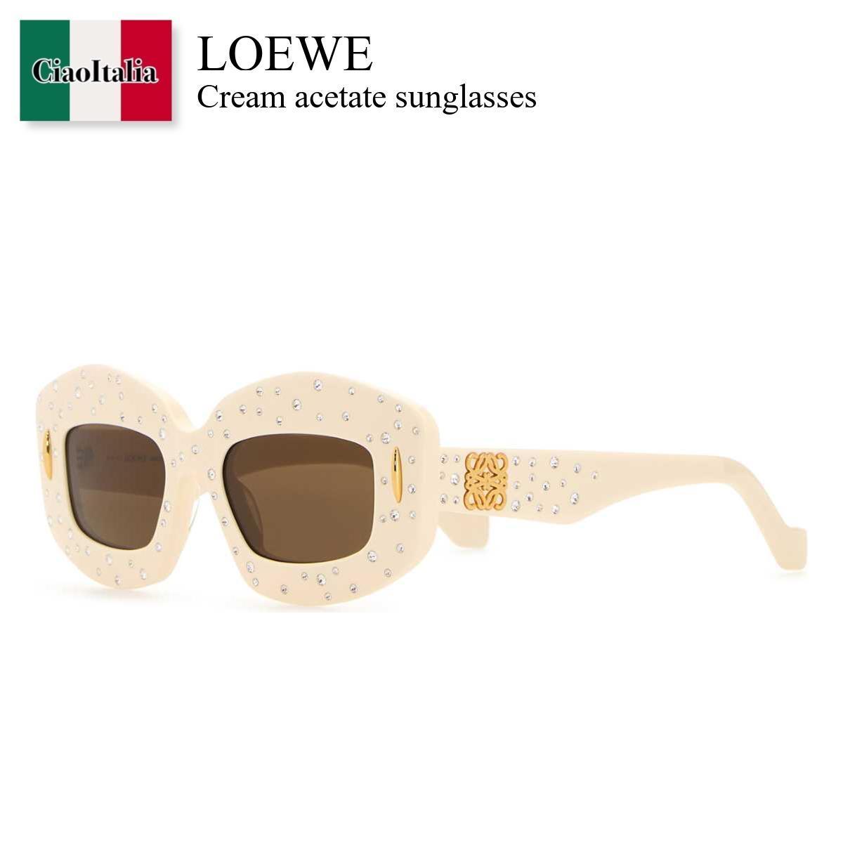 サングラス Loewe Cream Acetate Sunglasses