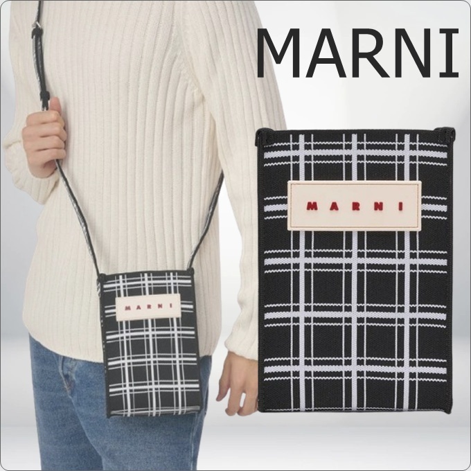 ♦MARNI♦ミニ ジャカード チェック ショルダーバッグ