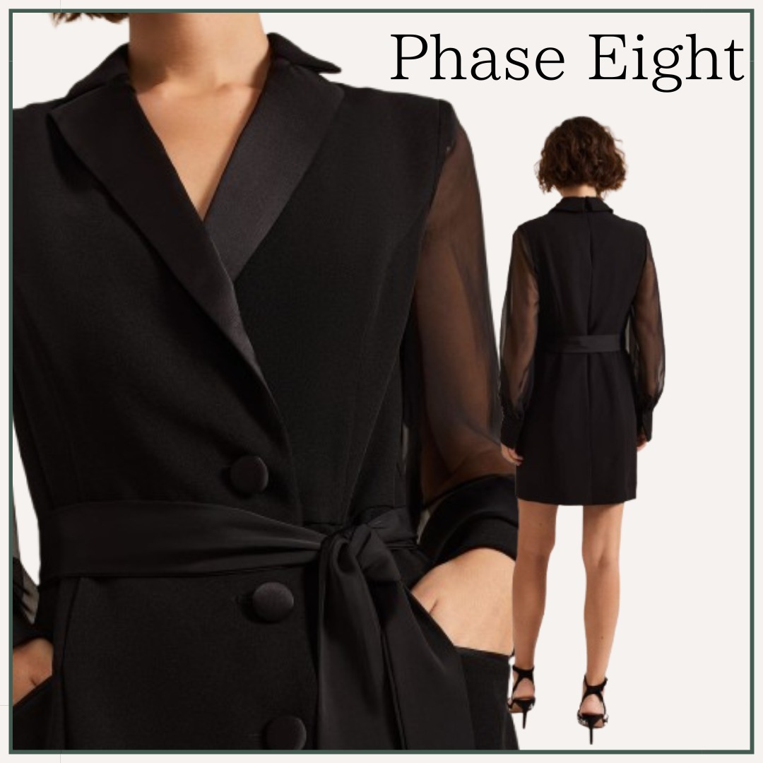 【特別価格】Phase Eight / saedaブラック タキシードドレス