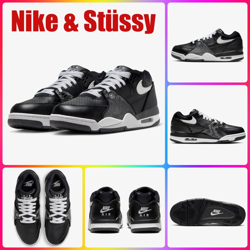 【Nike x Stussy】Air Flight 89 Low Black◆FD6475-001◆