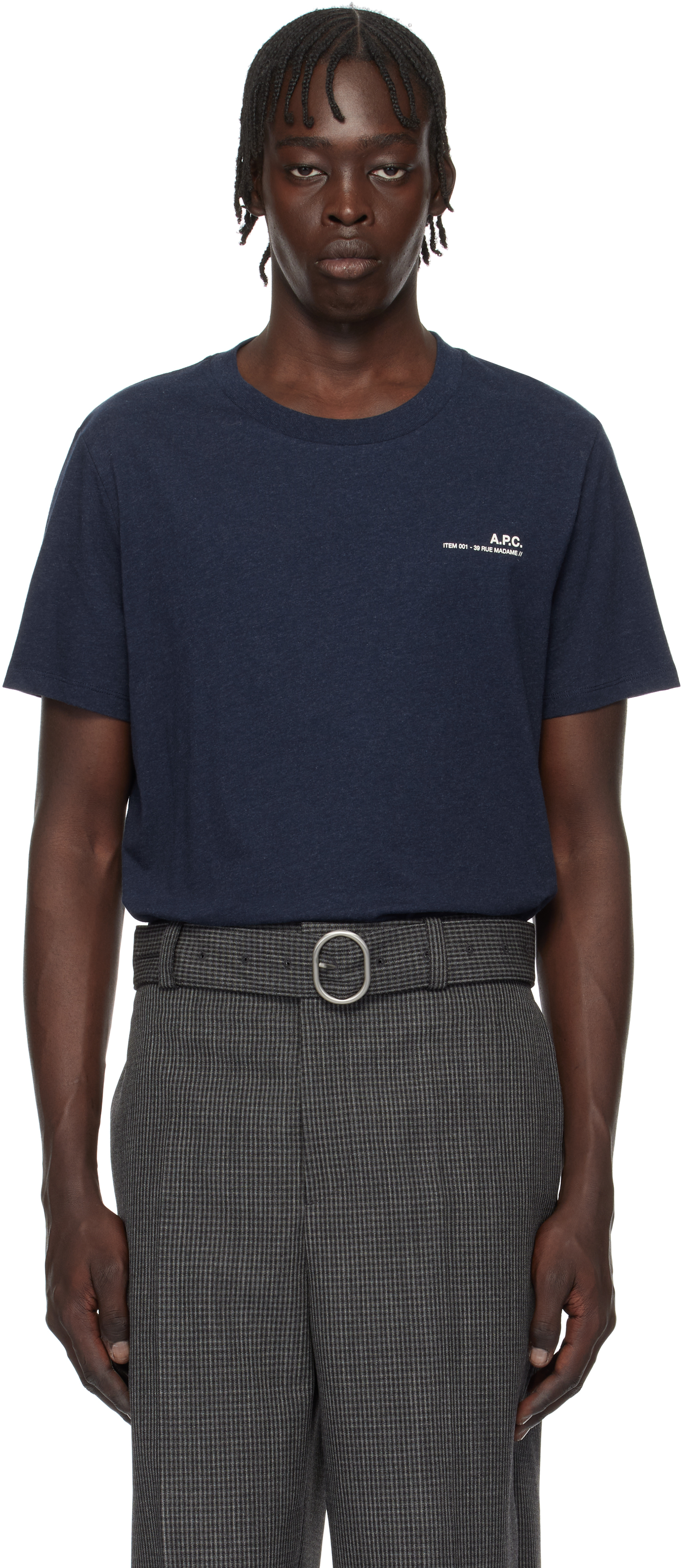 【関税込み】A.P.C. ネイビー Standard Item Tシャツ