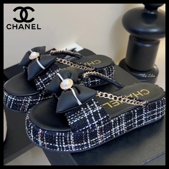 【リボン×ツイードがCute♡】CHANEL サンダル