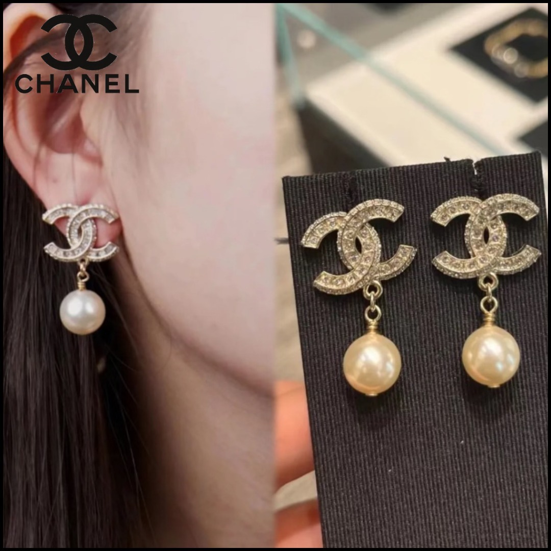 【綺麗めシンプルで上品♪】CHANEL ピアス