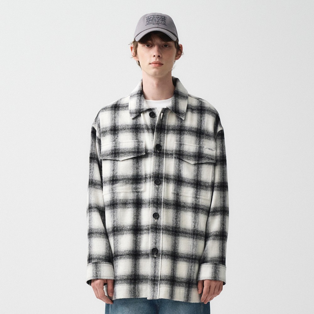 ジャケット Marithe + Francois Girbaud OVERSIZED CLASSIC CHECK SHIRT JAC