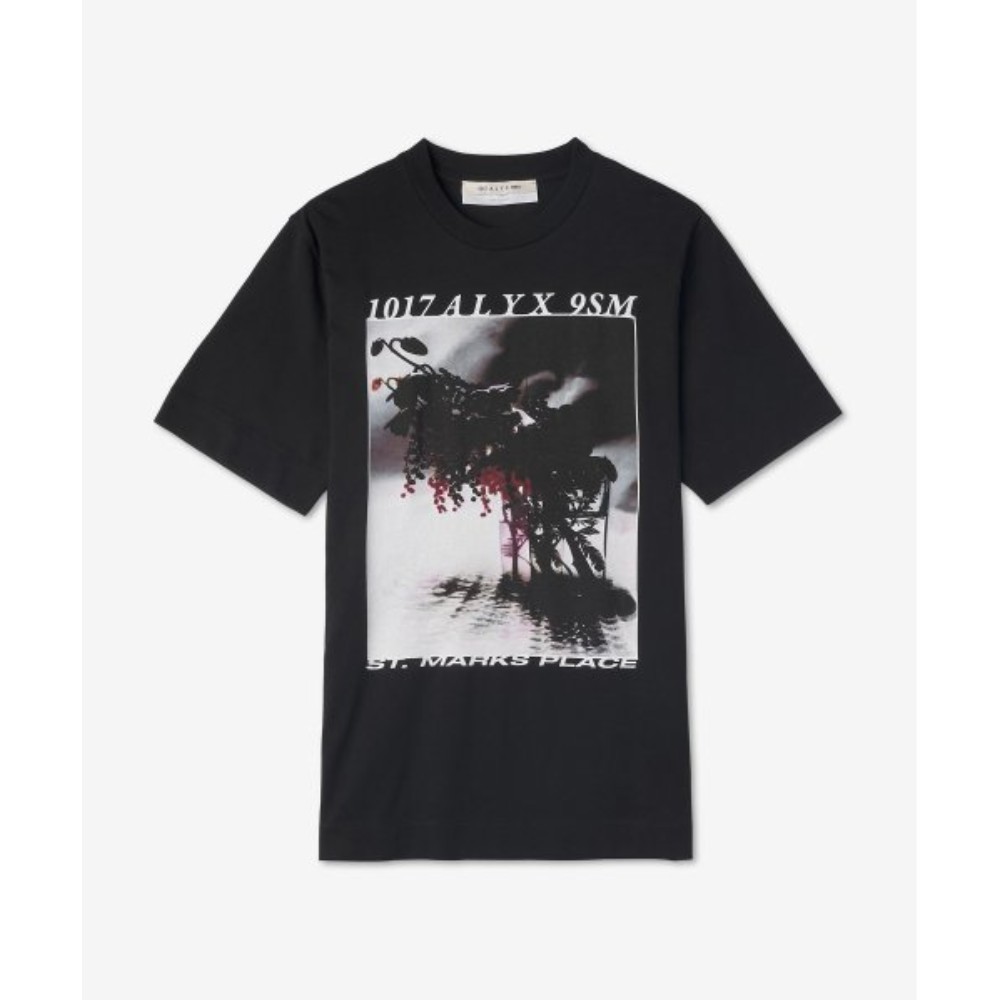 ★ALYX★ Logo Graphic Print Short Sleeve T-Shirt Black AAUTS
