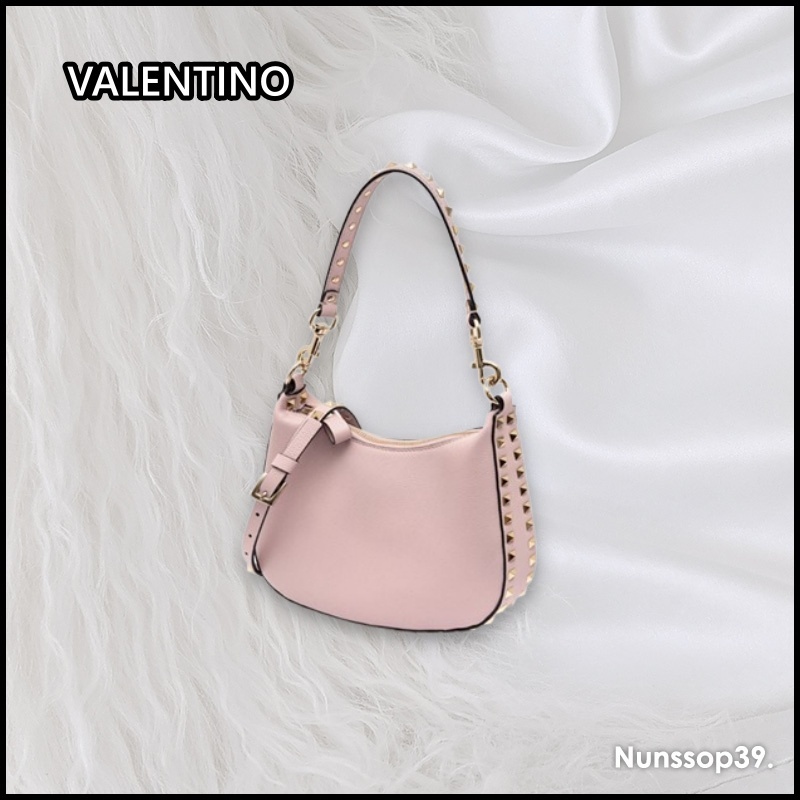 《VALENTINO》 スモール ロックスタッド ホーボーバッグ