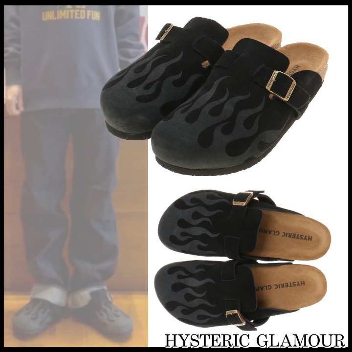 ◆HYSTERIC GLAMOUR◆FIRE PATTERN SANDALS ファイヤーサンダル