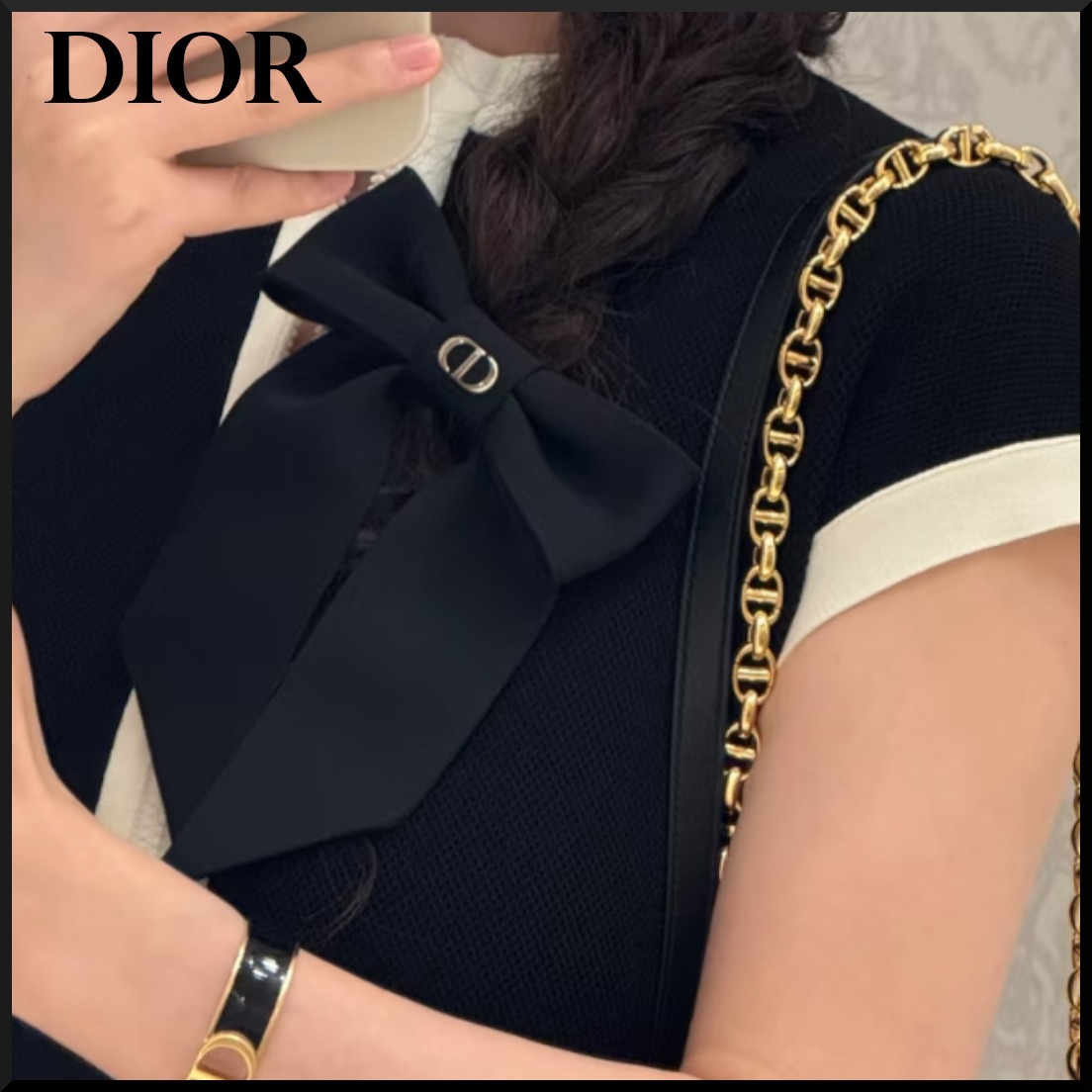 【プレゼントにも★】Dior Twist リボンバレッタ