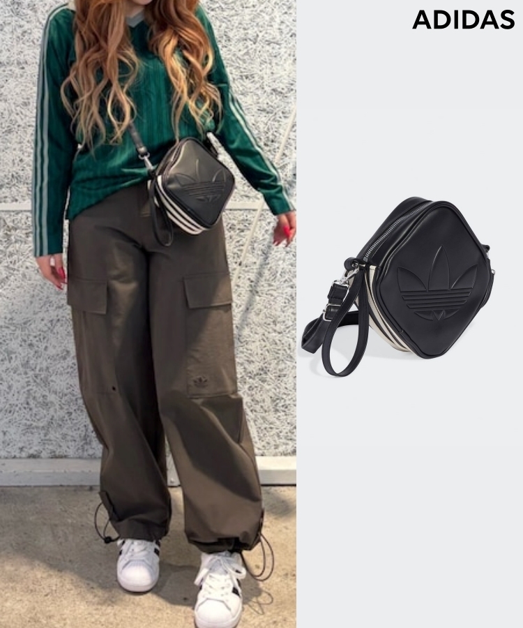 [ADIDAS] ショルダーバッグ ダイヤモンドシェイプ ブラック