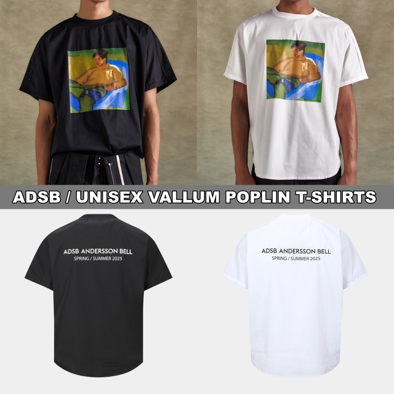 ADSB★UNISEX VALLUM POPLIN T-SHIRTS★すてきな男性の夏シャツ